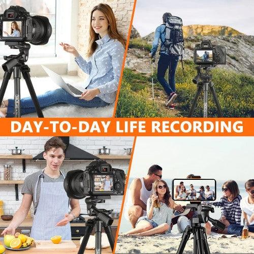 TACKLIFE 55-Inch Lightweight Aluminum Tripod for Travel/Camera/Smartphone with Carry Bag - Toytexx TACKLIFE 55-Inch Lightweight Aluminum Tripod for Travel/Camera/Smartphone with Carry Bag - Toytexx